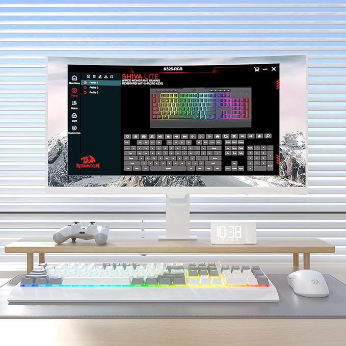Redragon K525 RGB Backlit 104 Keys Wired Membrane Gaming Keyboard w/ 5 - Image 8