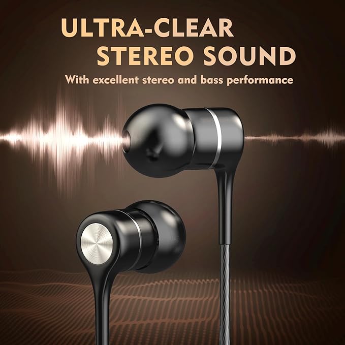 Earbuds Earphones with Microphone, 5 Pack Wired Heavy Bass Headphones, Earphone - Image 2
