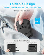 Universal Travel Adapter, International Travel Plug Adapter - Image 4