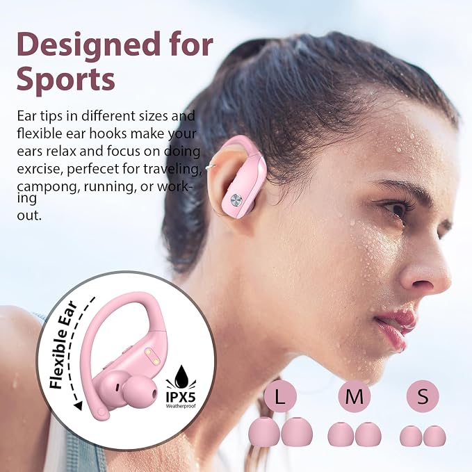 bmanl Wireless Earbuds Bluetooth Headphones 48hrs Play Back Sport Earphones - Image 6