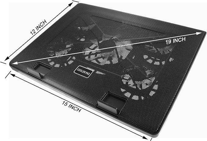 Laptop Cooling Pad 17inch 15.6 14 13 12inch Gaming Cooler Pad Chill Mat 5 Quiet - Image 4