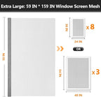 Window Screen Door Repair Kit, Durable Fiberglass Mesh Roll - Image 2