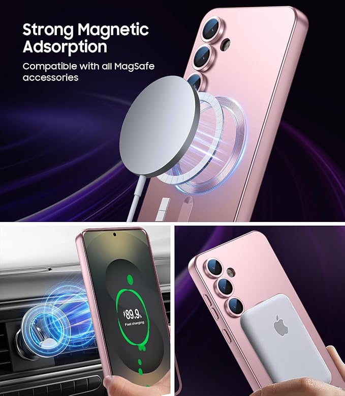 Magnetic for Samsung Galaxy S25 Case Slim Soft Silicone Bumper Shockproof - Image 3