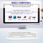 Wireless Keyboard, 2.4G Full-Sized Ergonomic Wireless Computer Keyboard - Image 7