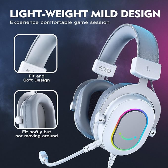 FIFINE USB Gaming Headset, PC Headphones Wired - Image 8