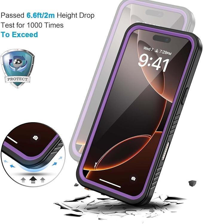 Lanhiem for iPhone 16 Pro Max Case, IP68 Waterproof Dustproof Shockproof Cases - Image 6