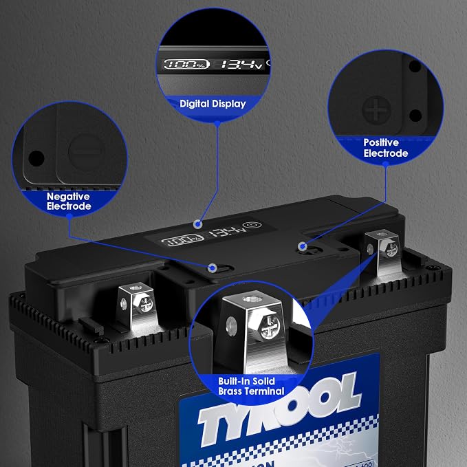 TYKOOL 51913, Digital Readout, High Performance Lithium Phosphate Motorcycle - Image 3