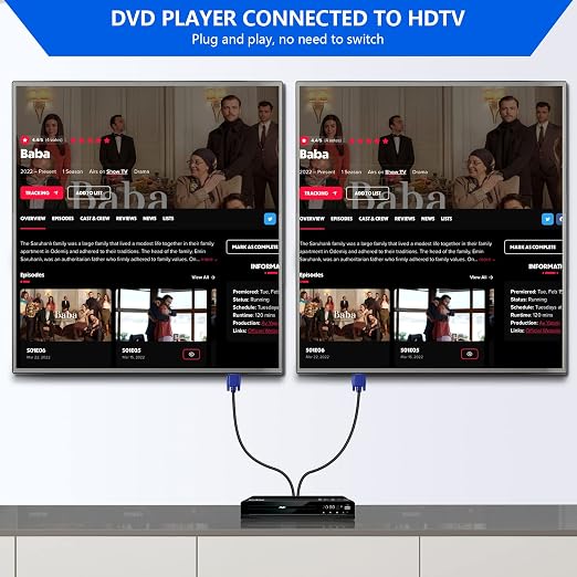 PASOW VGA Splitter Cable 1 Male to 2 Male Dual Monitor Y Adapter 1080P Full HD - Image 6