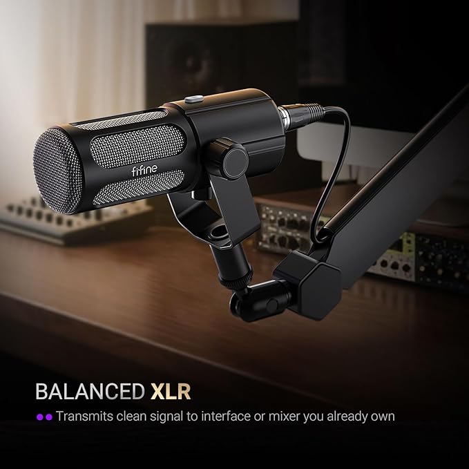 FIFINE Podcast Microphone, USB/XLR Vocal Dynamic Microphone - Image 4