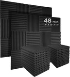 JBER 48 Pack Charcoal Acoustic Panels Studio Foam Wedges Fireproof Soundproof - Image 8