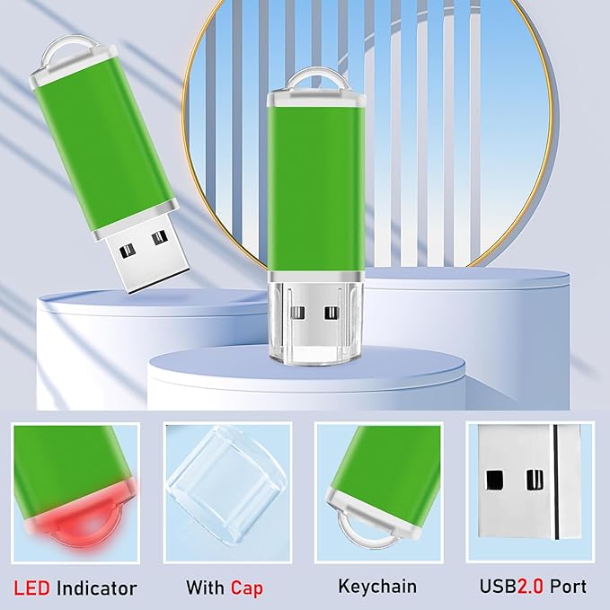 8GB USB Flash Drive 20 Pack Nicepicten Bulk USB 2.0 Thumb Drives 20Pack Metal - Image 4
