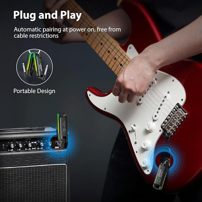 LEKATO Wireless Guitar System UHF Wireless Guitar Transmitter Receiver - Image 7