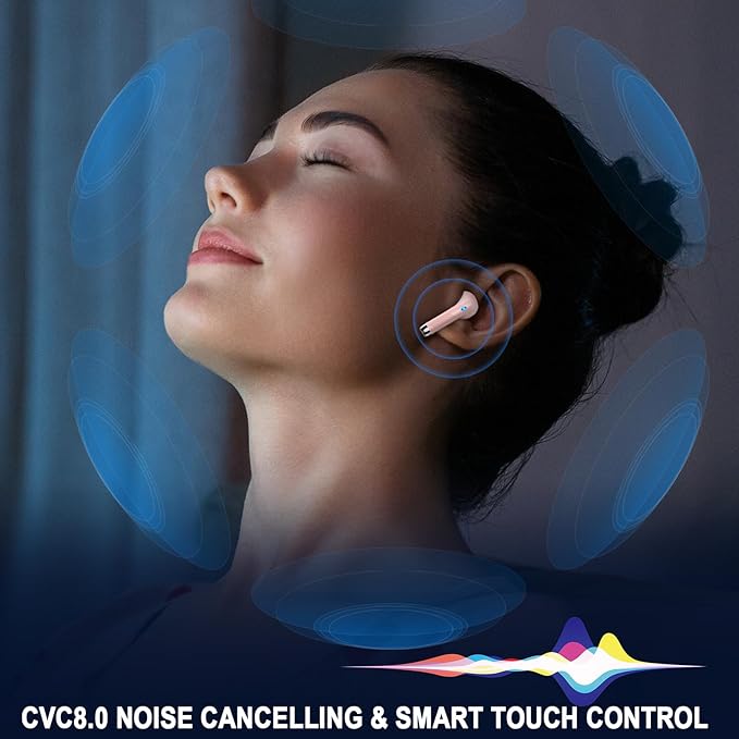 Wireless Earbuds, 40H Playback Mini Case IP7 Waterproof Sports Earphones - Image 2