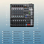 8 Channel Streaming Audio Mixer, Sound Board Mixing Console - Image 7