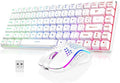 RedThunder K84 Wireless Keyboard and Mouse Combo, Rainbow Backlit Rechargeable by RedThunder