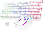RedThunder K84 Wireless Keyboard and Mouse Combo, Rainbow Backlit Rechargeable by RedThunder