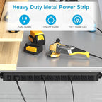 HHSOET 360° Rotating 12 Outlet Mountable Power Strip, Metal Gaming Table - Image 7