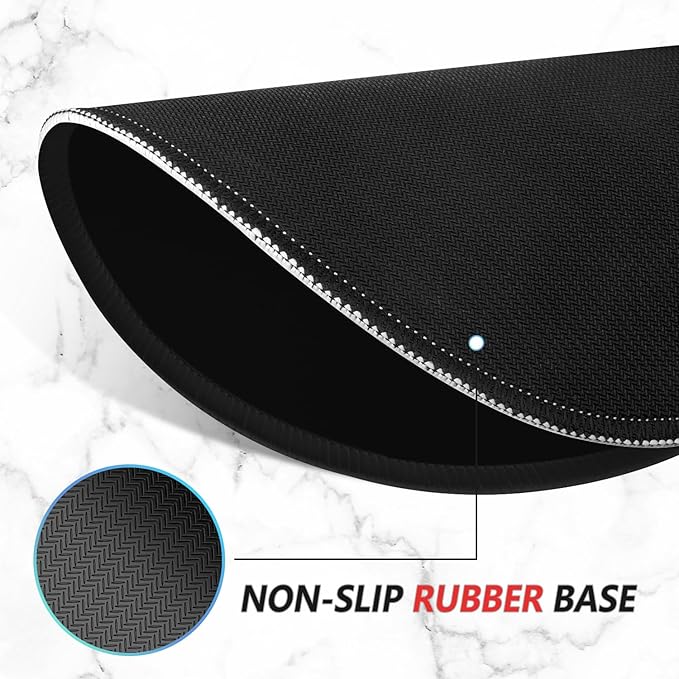 ITNRSIIET Mouse Pad Non-Slip Rubber Base Smooth Surface Stitched Edges - Image 4