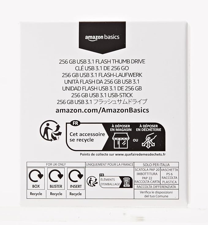 Amazon Basics 256 GB Ultra Fast USB 3.1 High Capacity Flash Drive - Image 8