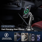 Miracase for Magsafe Car Mount Charger, 15W Fast Charging Cup Holder Phone - Image 5