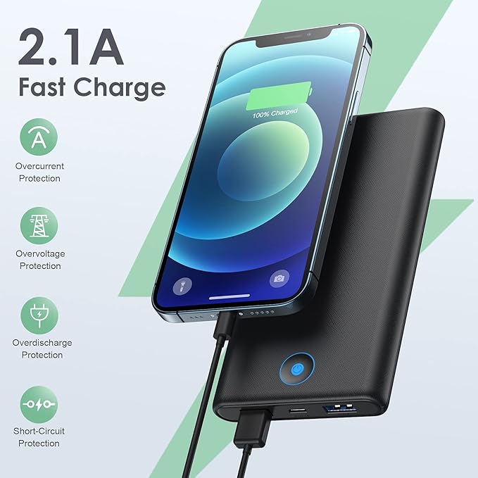 Portable Charger Power Bank 20000mAh, Ultra Slim Portable Phone Charger - Image 2