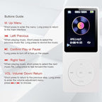 MP3 Player 32GB with Speaker Earphone Portable Mini White Music Player Support - Image 2