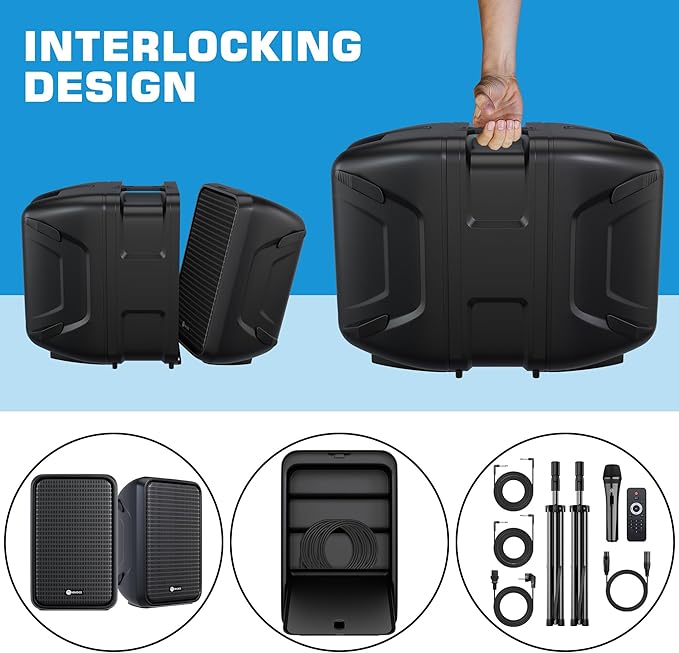 Professional Portable All-in-One 2-Way PA System Suitcase-Style Design - Image 2
