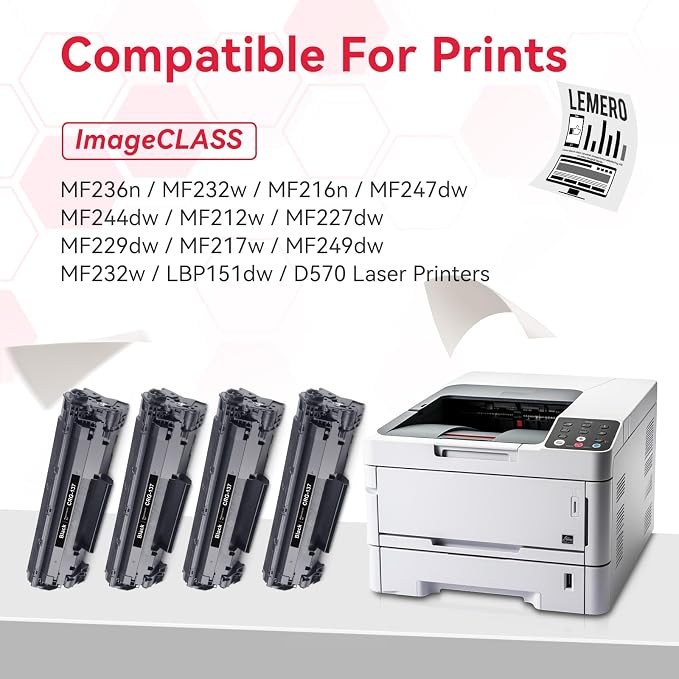 LEMERO 137 Black Toner Cartridge Compatible Replacement - Image 2