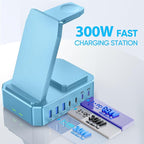 300W Charging Station for Multiple Devices Apple, Zutspzss 10 in 1 Wireless - Image 4