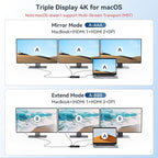 USB C Hub USB C Docking Station Dual Monitor14-IN-1 Triple Display Multiport - Image 5