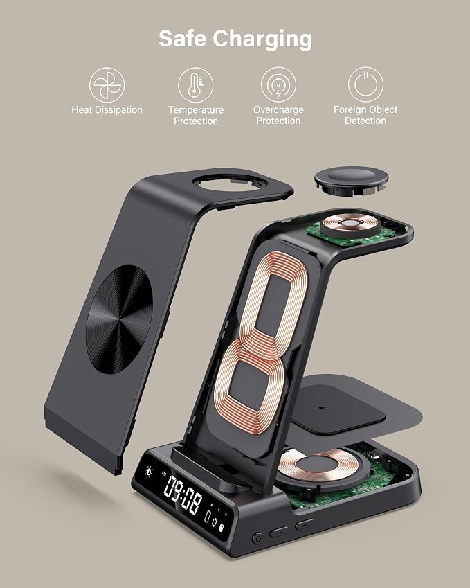 leChivée Wireless Charger for Apple Devices, 3 in 1 Wireless Charging Station - Image 7