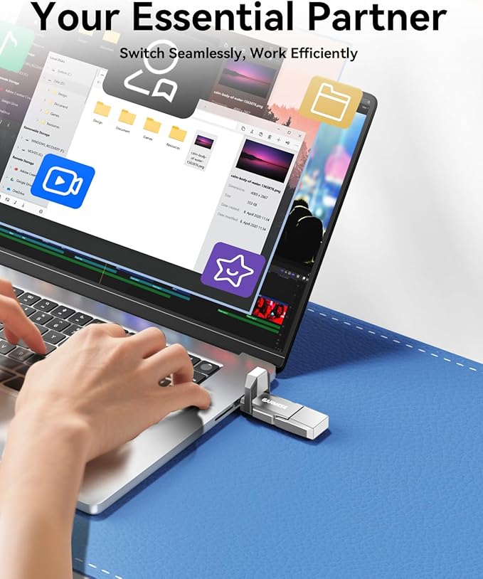 512GB USB C Flash Drive Up to 450MB/s Read Speed, External SSD USB 3.2 Gen 1 - Image 7