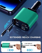 Retractable Car Phone Charger, 4 in 1 Fast Charge Car Phone Charger - Image 5