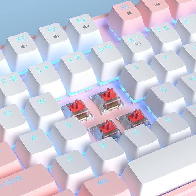MageGee 75% Mechanical Gaming Keyboard, LED Blue Backlit, 87 Keys Compact TKL - Image 3