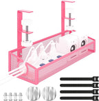 Under Desk Cable Management Tray Black, No Drill Desk Cable Wire Management by Kaiferty
