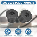 uxcell 4Pcs Cable Cord Grommet, 3/8" Rubber Desk Grommets Wire Pass Through - Image 3