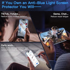 Uyiton Anti-Blue Light for iPhone 15 Screen Protector - Image 3