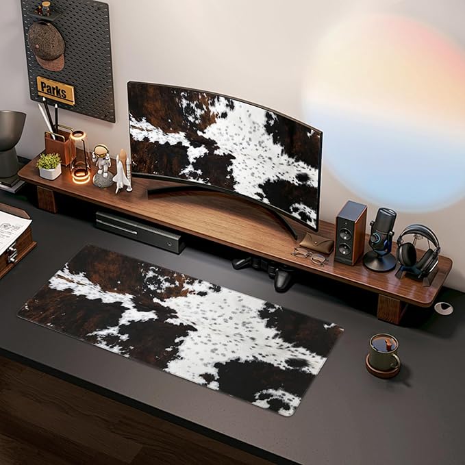 Mouse Pads Western Highland Cowhide Ranch Style Large Mouse Pad, Gaming Mousepad - Image 2