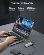 NOVOO USB C Docking Station Dual Monitor, 15 in 1 Laptop Docking Station 3 - Image 6