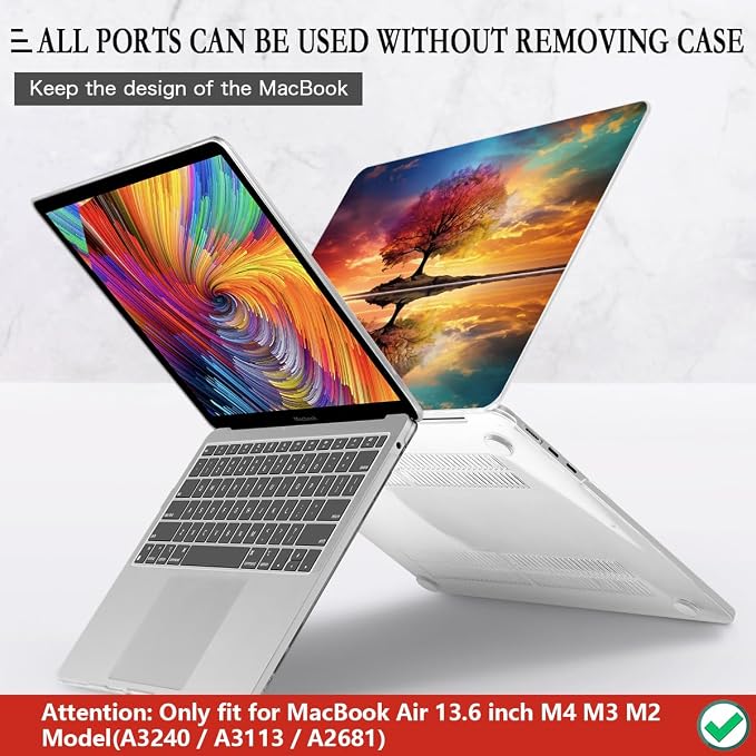 CISSOOK Compatible with MacBook Air 13.6 inch Case 2025 2024 2023 2022 Release - Image 5