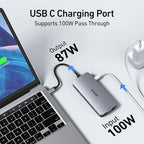 USB C Docking Station Dual DisplayPort, 8 in 1 USB Hub - Image 3