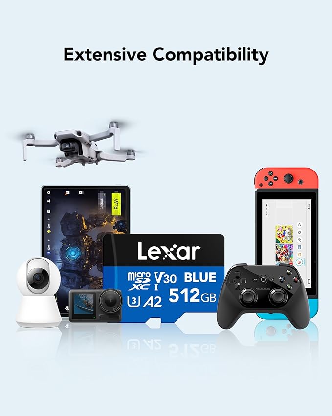 Lexar 512GB Blue Micro SD Card Up to 160MB/s, microSDXC UHS-I Memory Card - Image 6