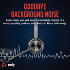 Poly Voyager 4320 UC Wireless Headset & Charge Stand - Image 3