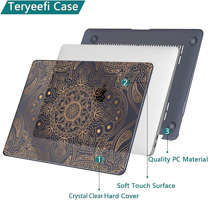 Teryeefi Compatible with MacBook Air 13 inch Case M1 Chip A2337 A2179 A1932 - Image 6