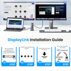 DisplayLink Docking Station Triple 4K@60Hz Monitor - Image 9
