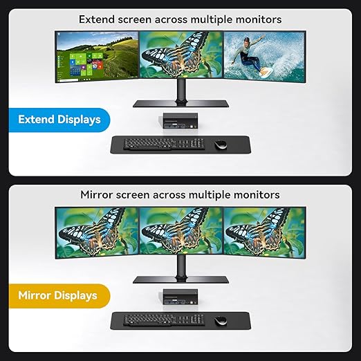8K Displayport KVM Switch 3 Monitors 2 Computers 4K 120Hz DP KVM Switches - Image 3