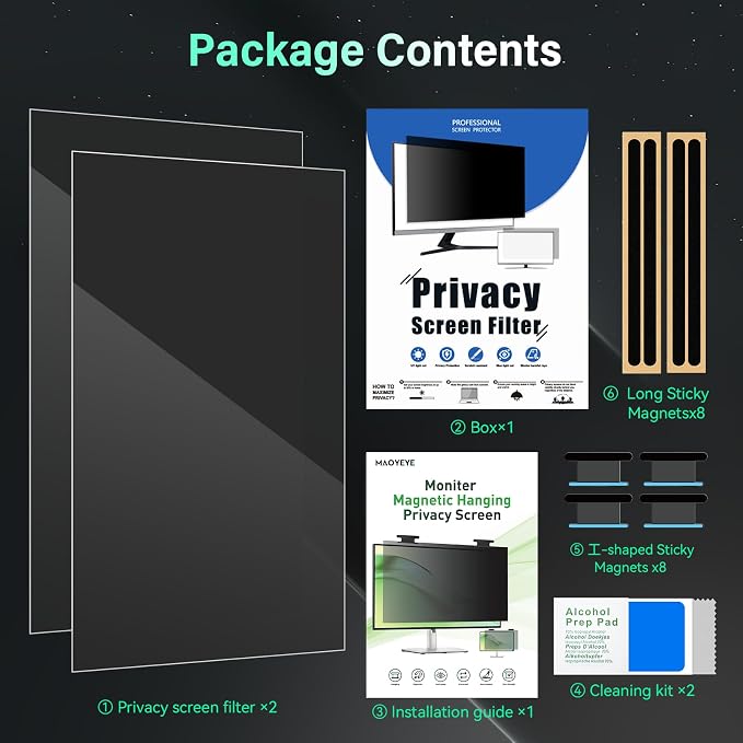 Magnetic 27 Inch Computer Privacy Screen - Image 9