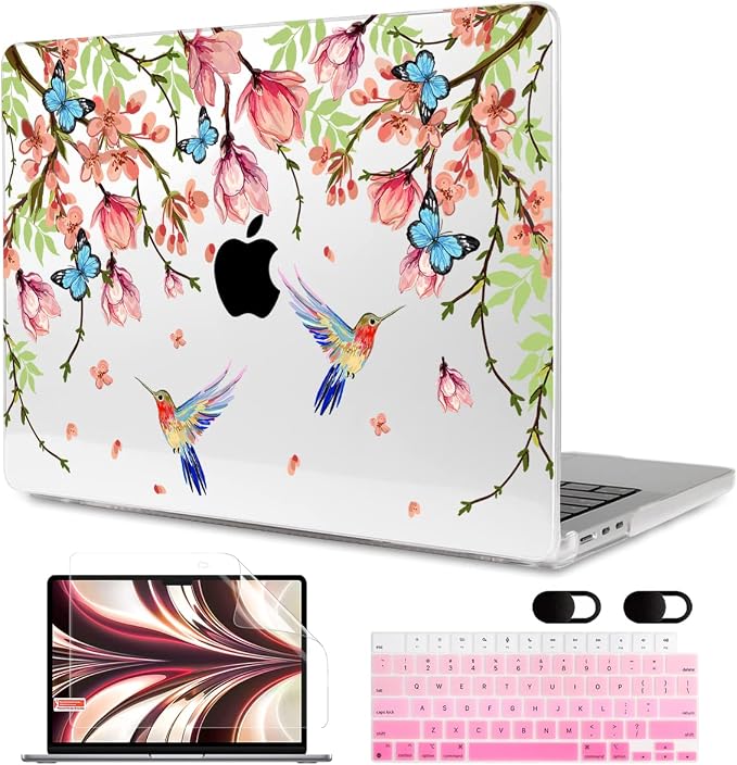 MEEgoodo Case for M4/M3/M2 MacBook Air 13.6 inch Case 2025 2024 2022, Fit Model by MEEgoodo