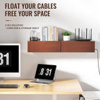Cinati Large Cable Management Box, 15.8" Wooden Cable Organizer - Image 3