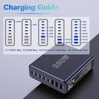 230W USB C Charging Station, Graaci Compact 8 Ports GaN Desktop Charger - Image 4